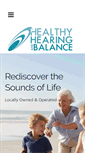 Mobile Screenshot of healthyhearingandbalance.com